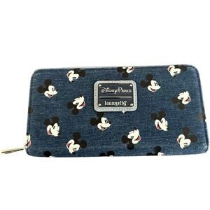 Loungefly Blue Denim Large Mickey Mouse Wallet